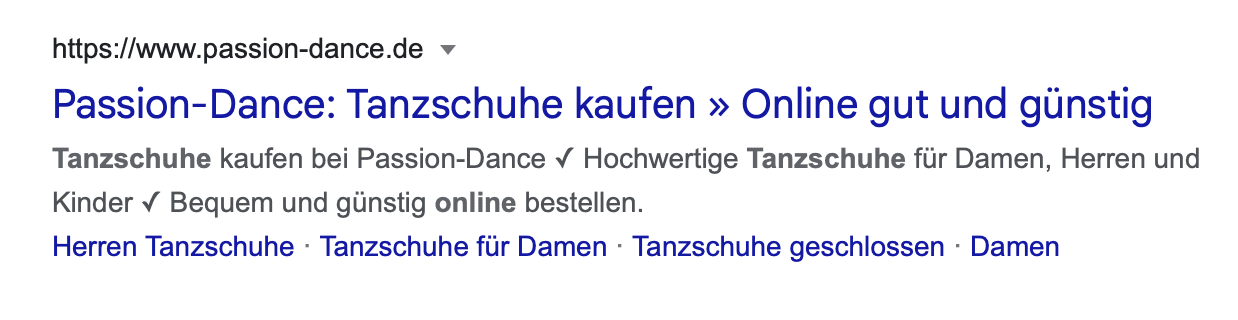 Google Platz 1 Tanzschuhe online Google Sichtbarkeit steigern