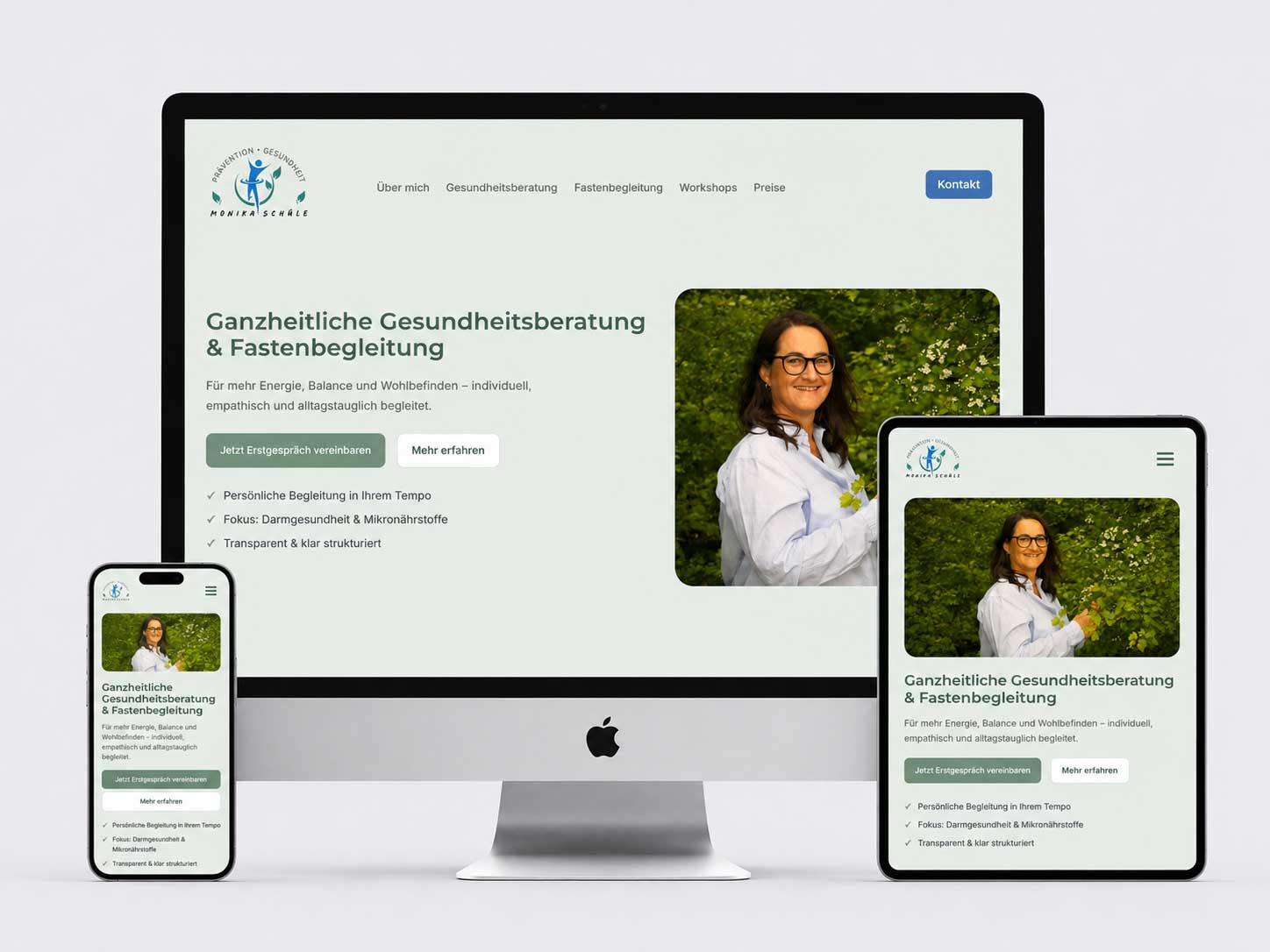 Webdesign Referenz Gesundheit Monika Gesundheitsberatung und Fastenbegleitung