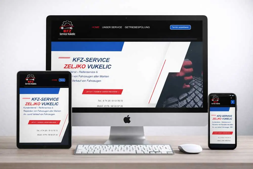 Webdesign Referenz KFZ-Service Vukelic Deißlingen