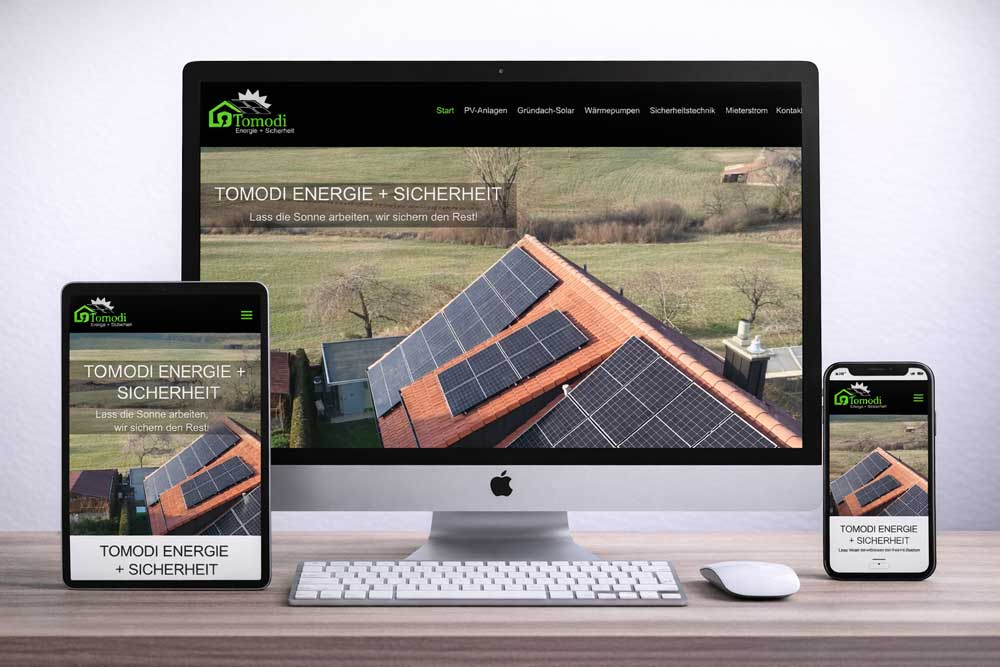 Webdesign Referenz Tomodi Energie und Sicherheitstechnik Deißlingen
